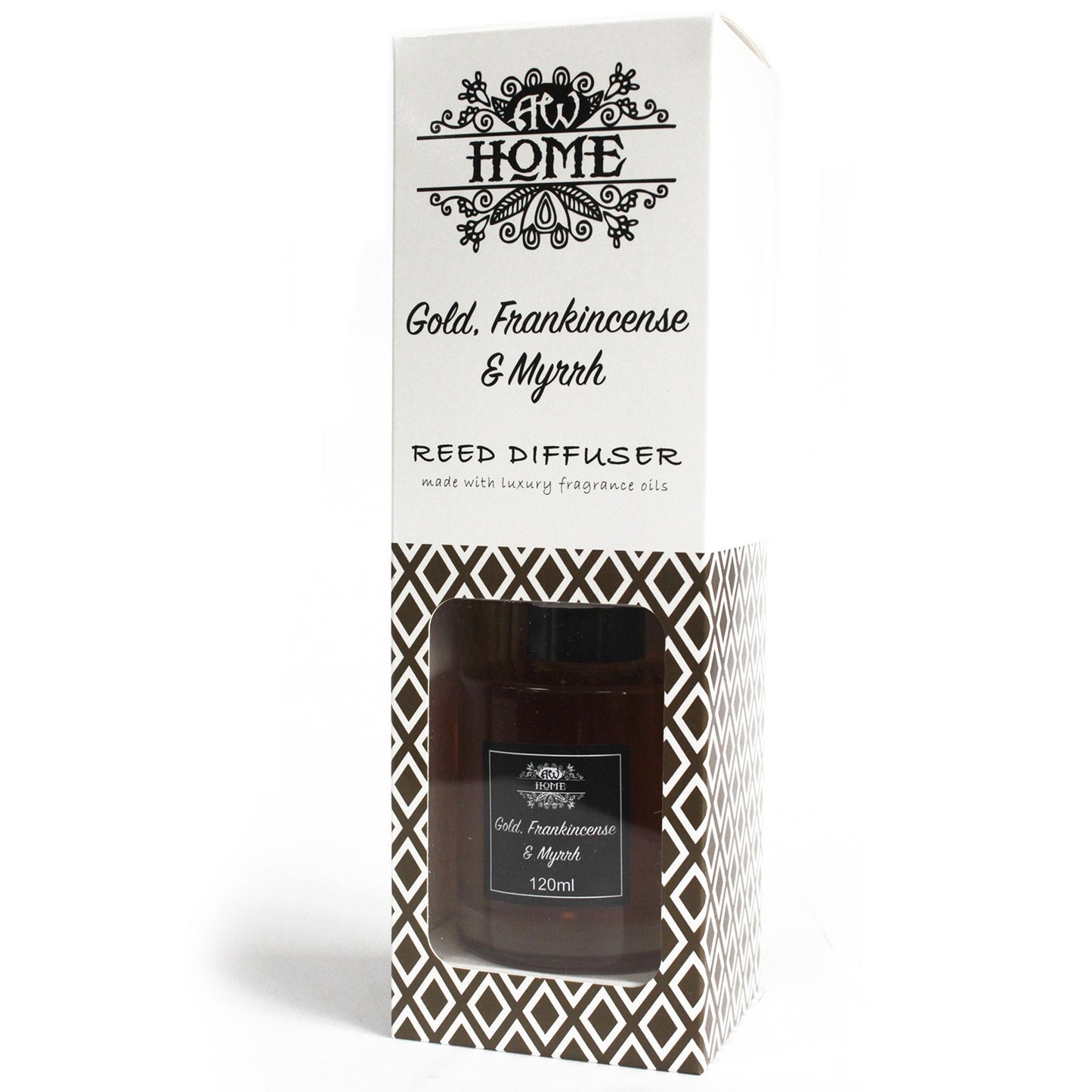 Aromatic diffuser 120ml - gold, incense and myrrh