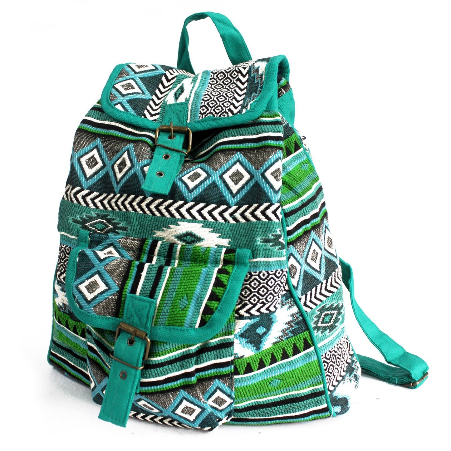 Jacquard Fabric - Teal Backpack