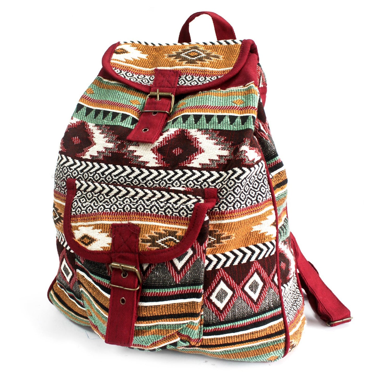 Jacquard Fabric - Chocolate Backpack